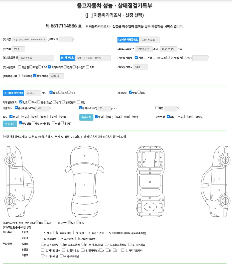 Основная информация и общее состояние / история аварий и ремонтов