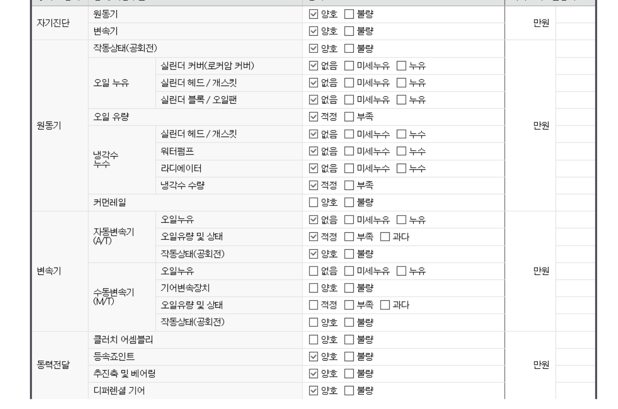Подробное состояние автомобиля и другая информация