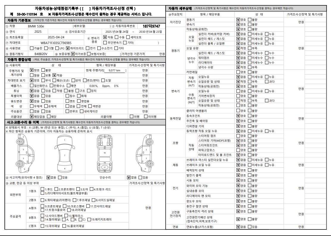 Основная информация и общее состояние / история аварий и ремонтов
