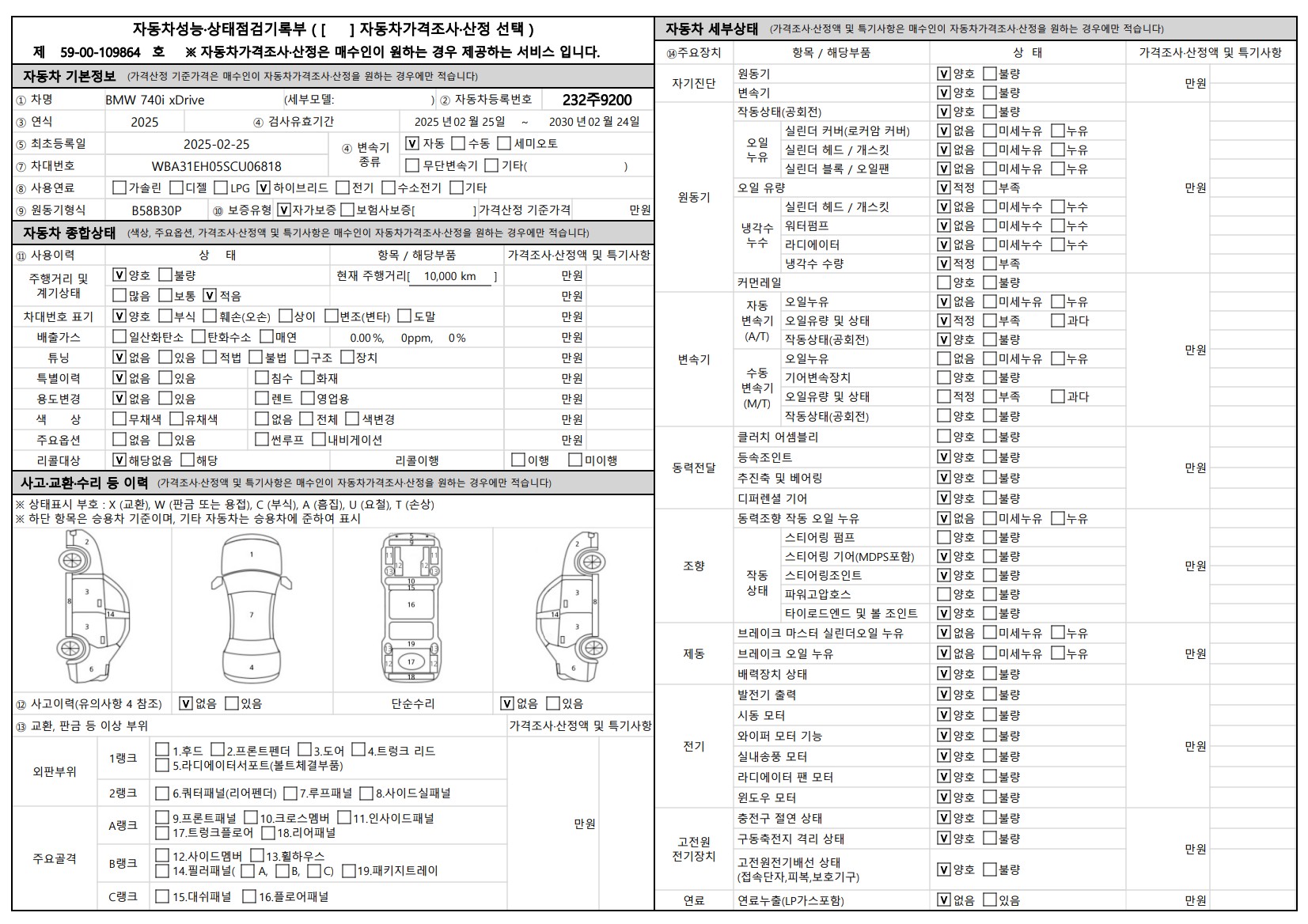 Основная информация и общее состояние / история аварий и ремонтов