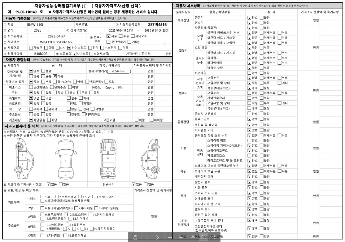 Основная информация и общее состояние / история аварий и ремонтов
