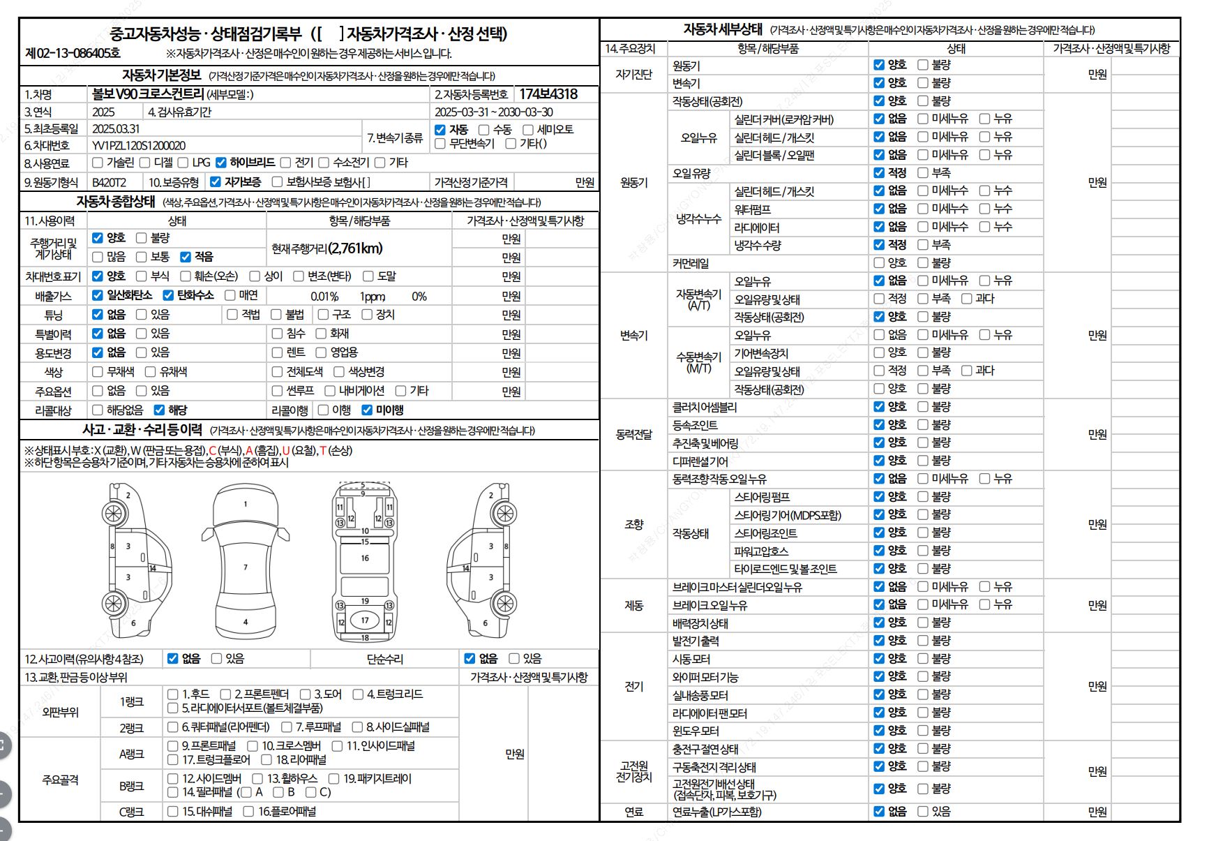 Основная информация и общее состояние / история аварий и ремонтов