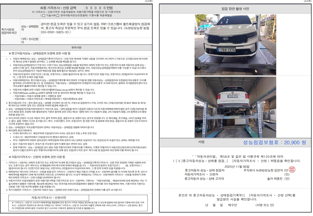 Детальное состояние автомобиля