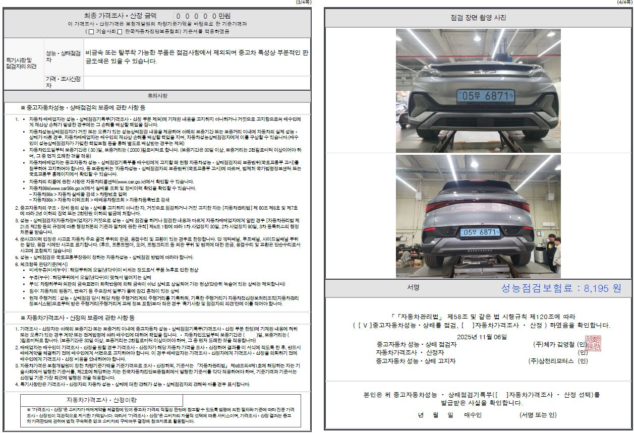 Детальное состояние автомобиля