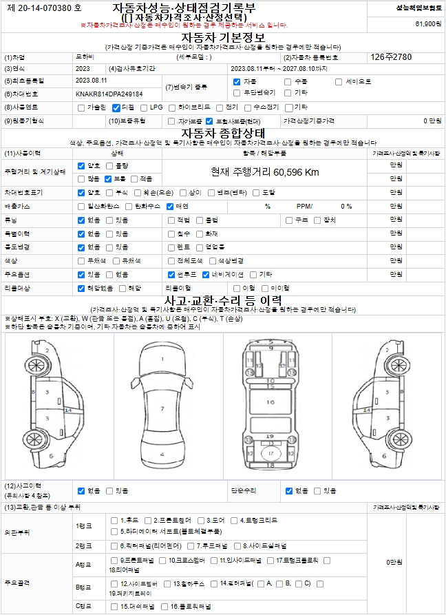 Основная информация и общее состояние / история аварий и ремонтов