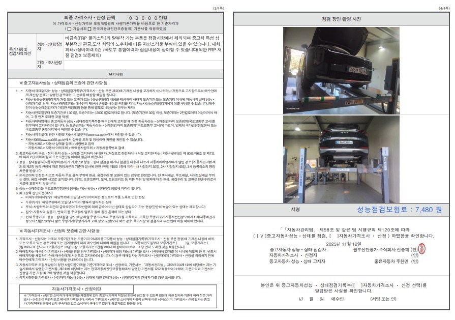 Детальное состояние автомобиля