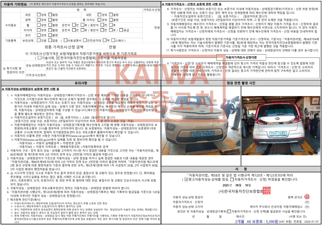 Детальное состояние автомобиля