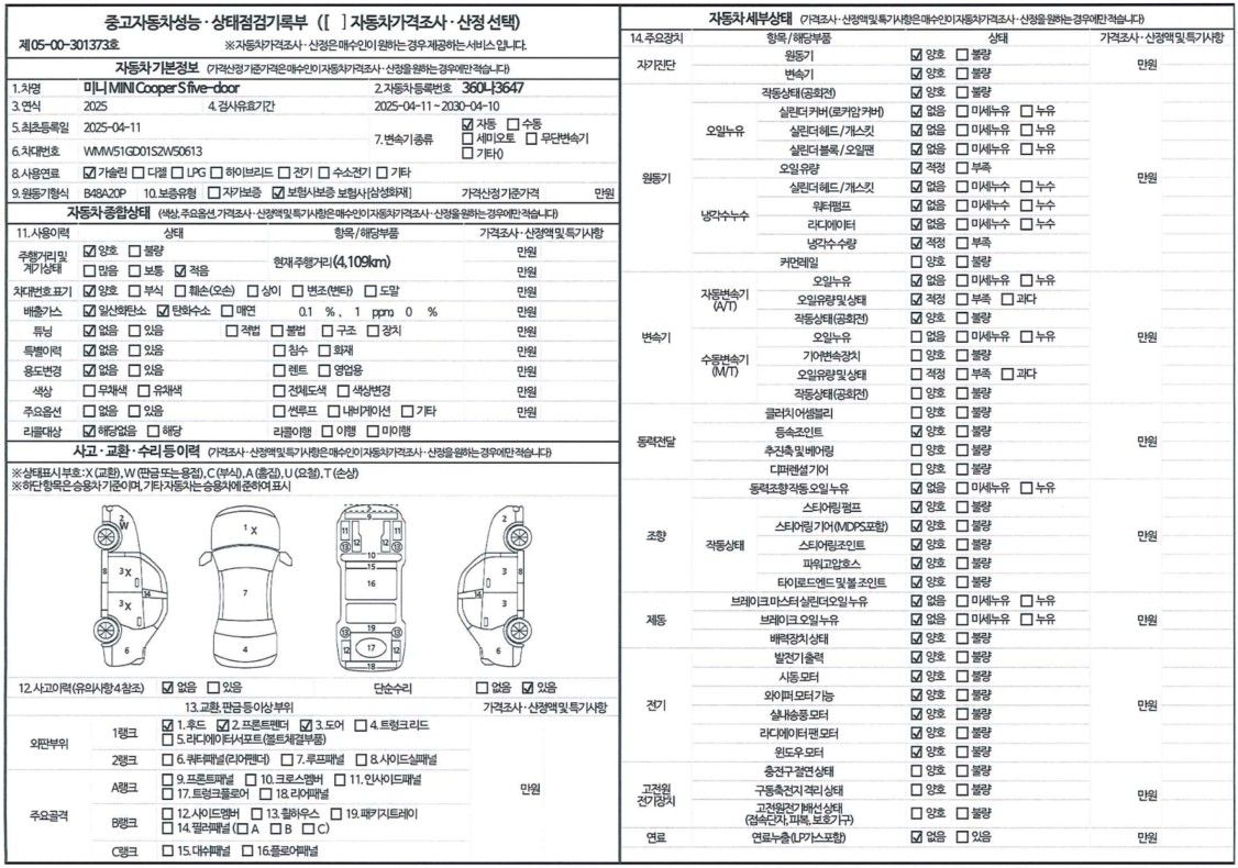 Основная информация и общее состояние / история аварий и ремонтов