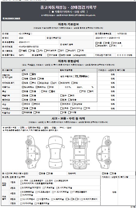 Основная информация и общее состояние / история аварий и ремонтов