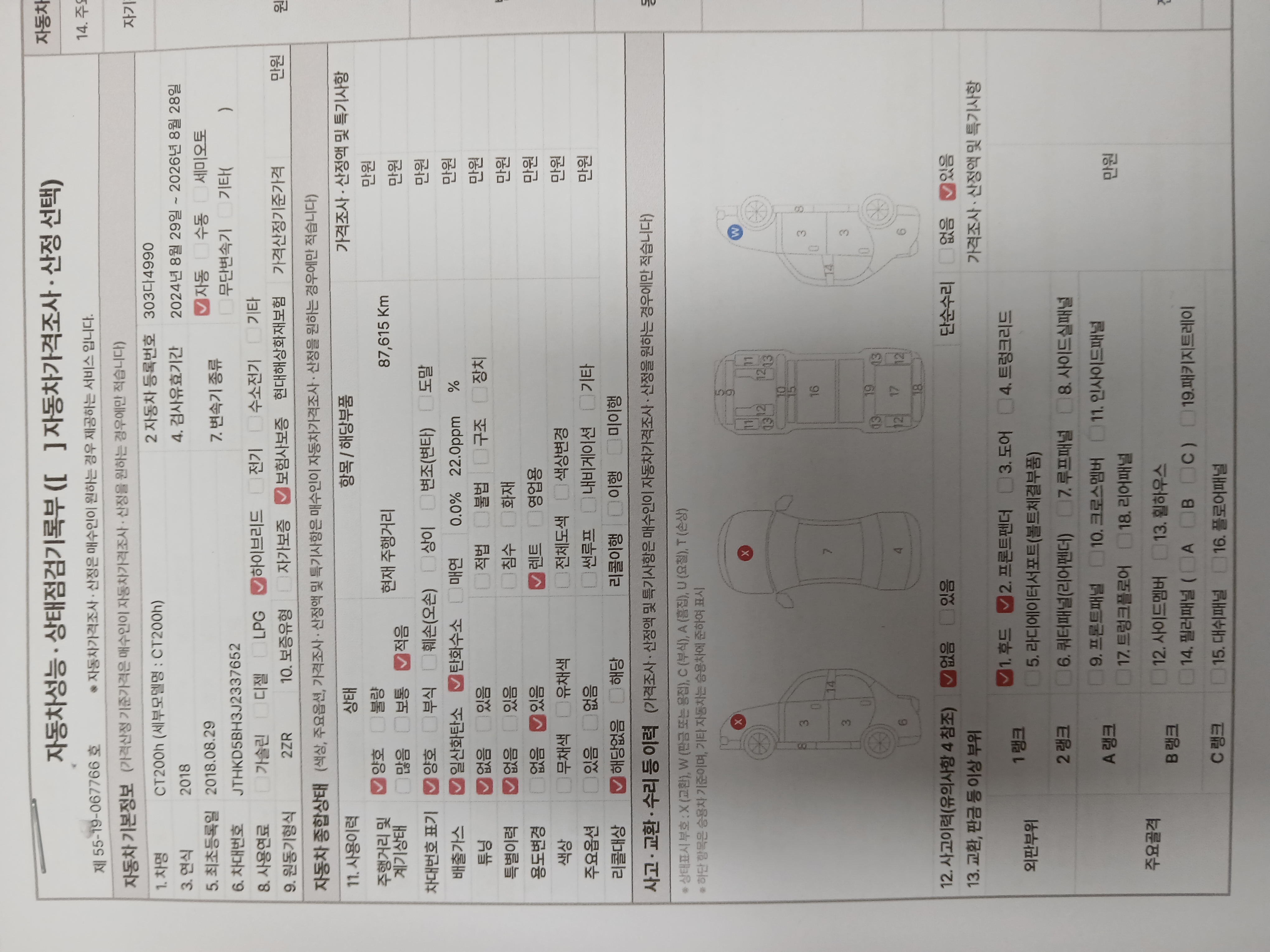 Основная информация и общее состояние / история аварий и ремонтов