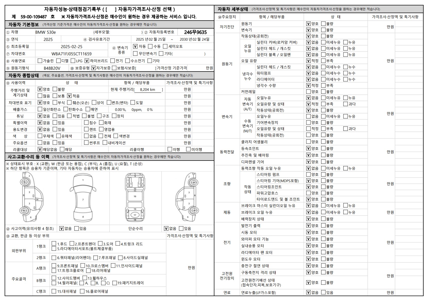 Основная информация и общее состояние / история аварий и ремонтов