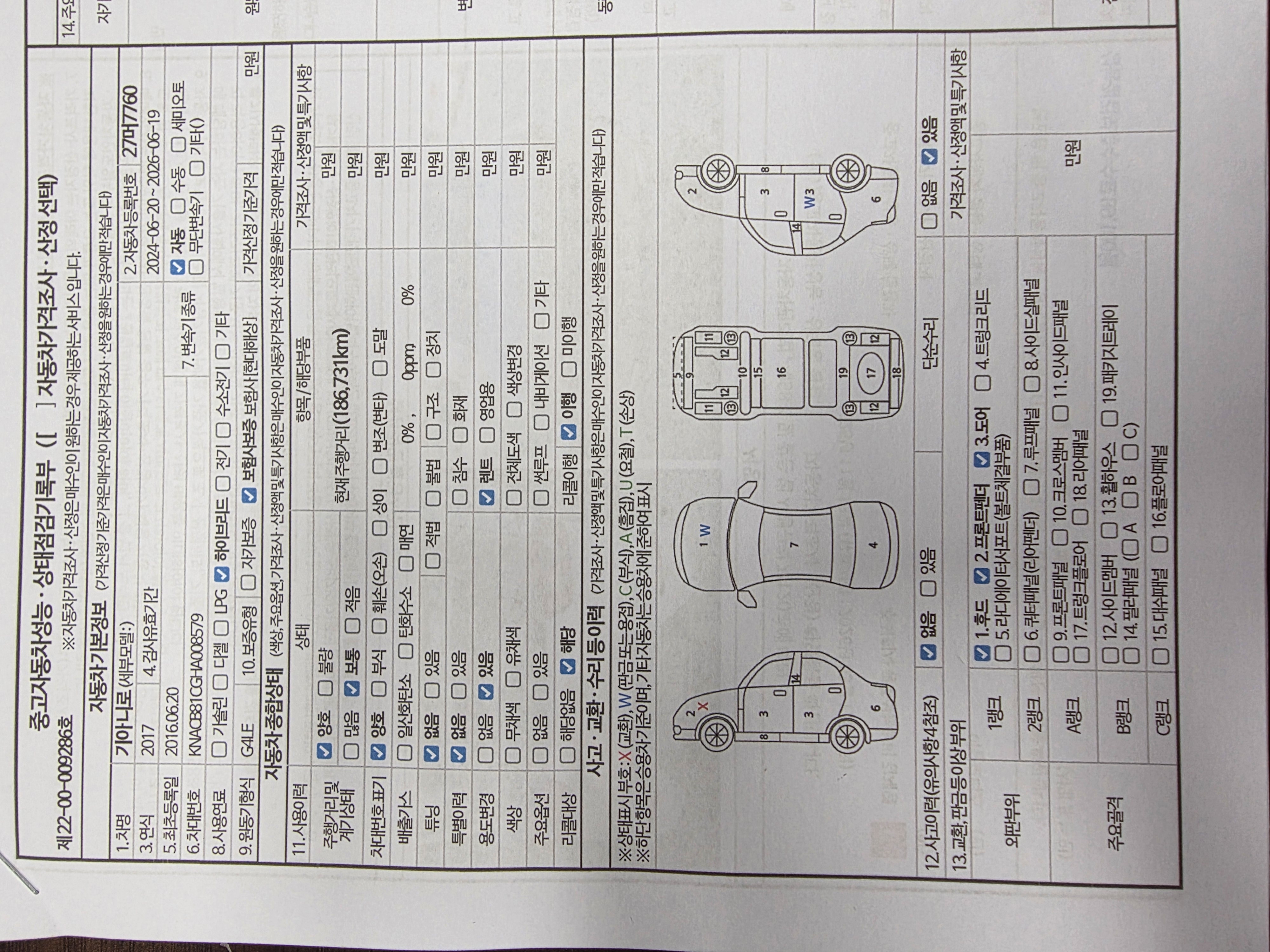 Основная информация и общее состояние / история аварий и ремонтов