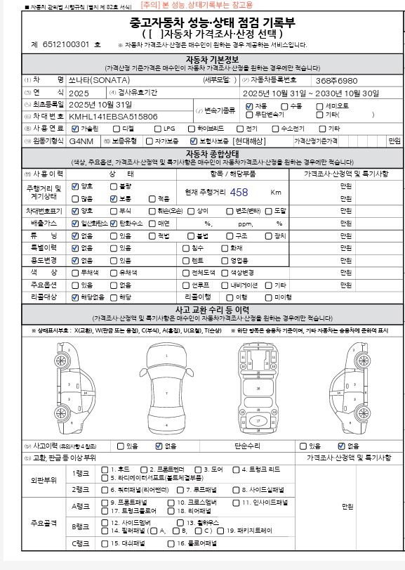 Основная информация и общее состояние / история аварий и ремонтов