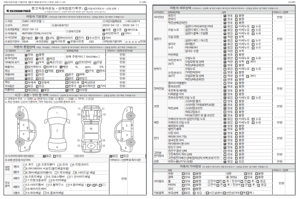 Основная информация и общее состояние / история аварий и ремонтов