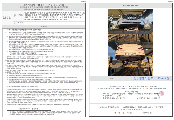 Детальное состояние автомобиля