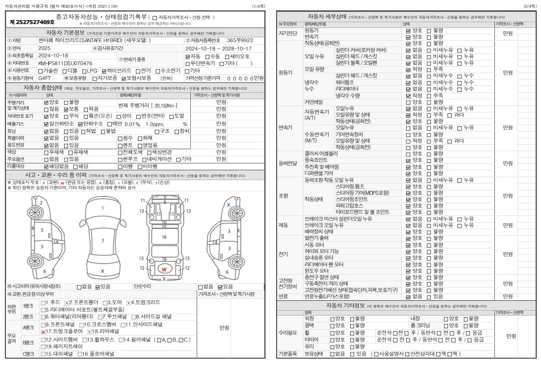Основная информация и общее состояние / история аварий и ремонтов