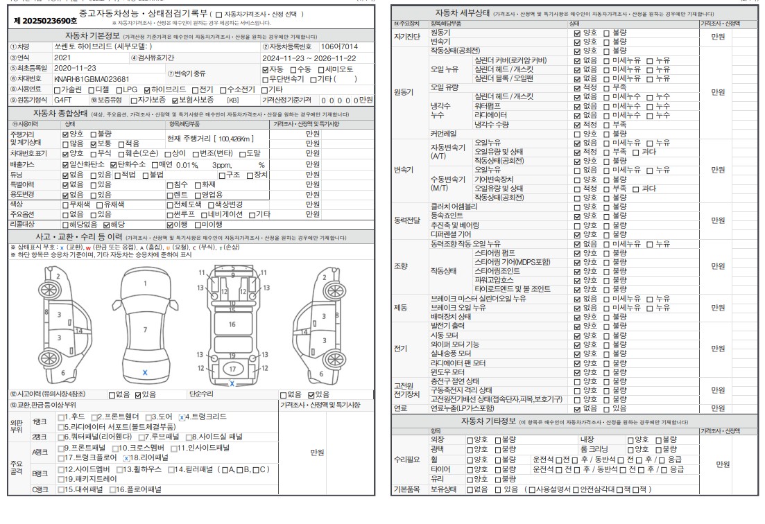 Основная информация и общее состояние / история аварий и ремонтов
