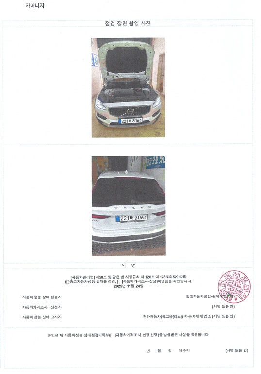 Фотографии, сделанные во время проверки, подписи