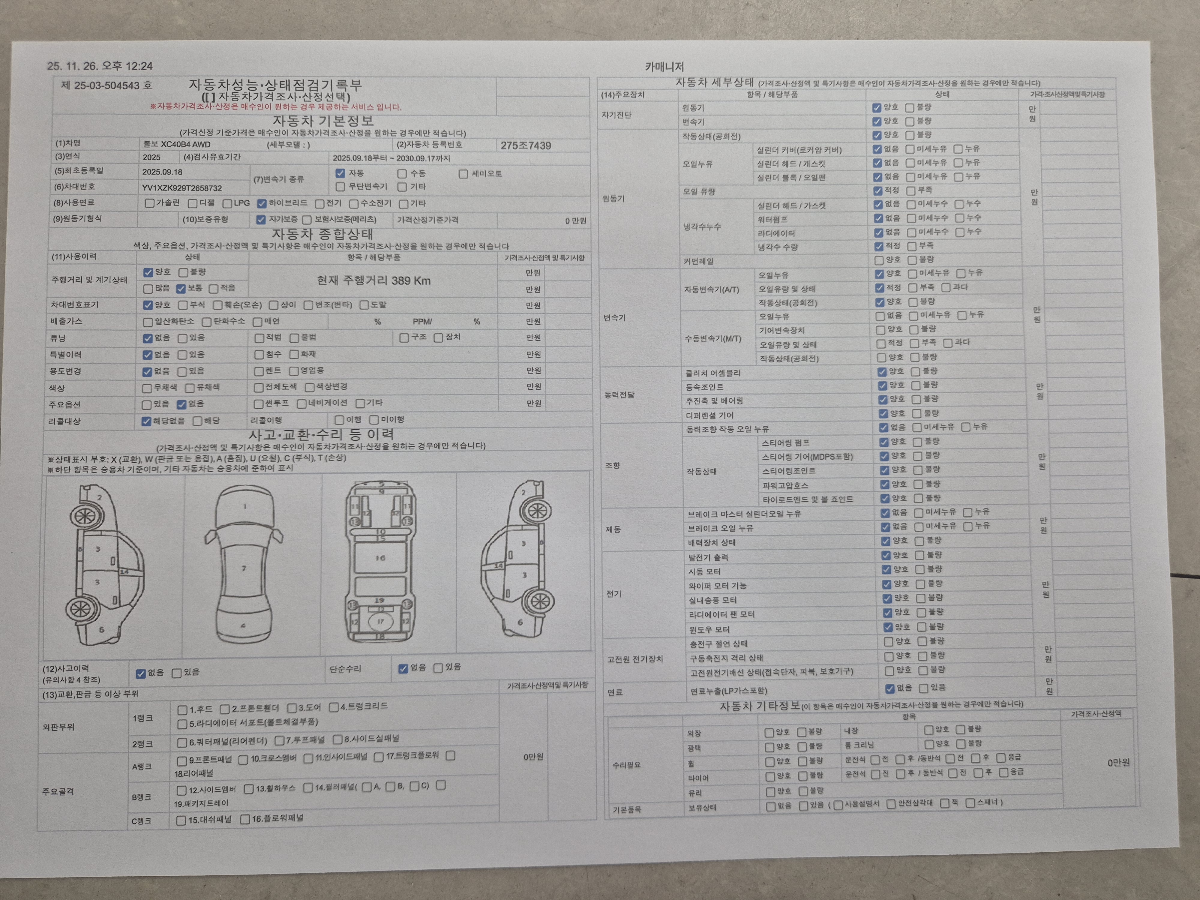 Основная информация и общее состояние / история аварий и ремонтов