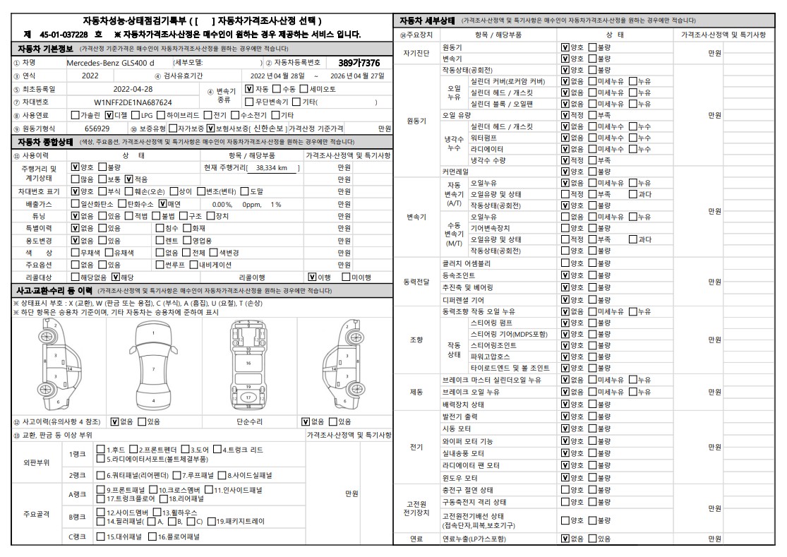 Основная информация и общее состояние / история аварий и ремонтов