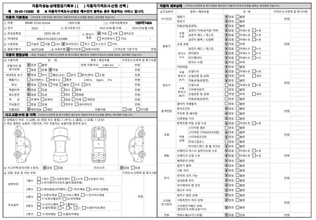 Основная информация и общее состояние / история аварий и ремонтов