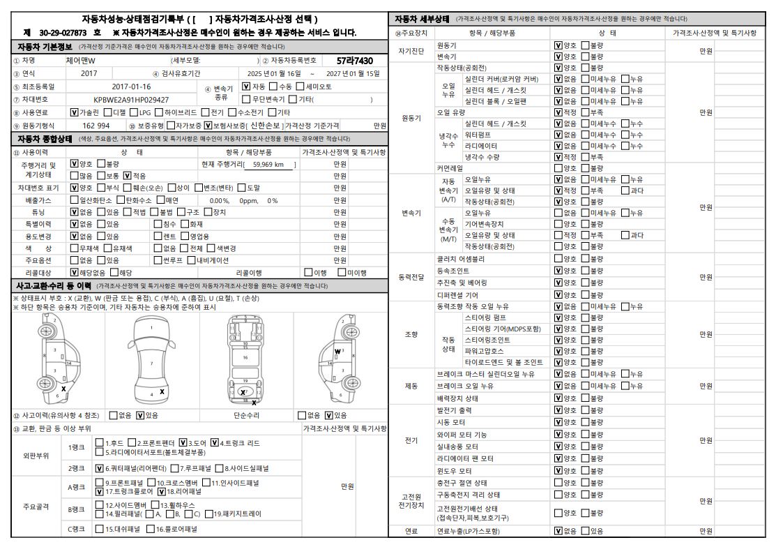 Основная информация и общее состояние / история аварий и ремонтов