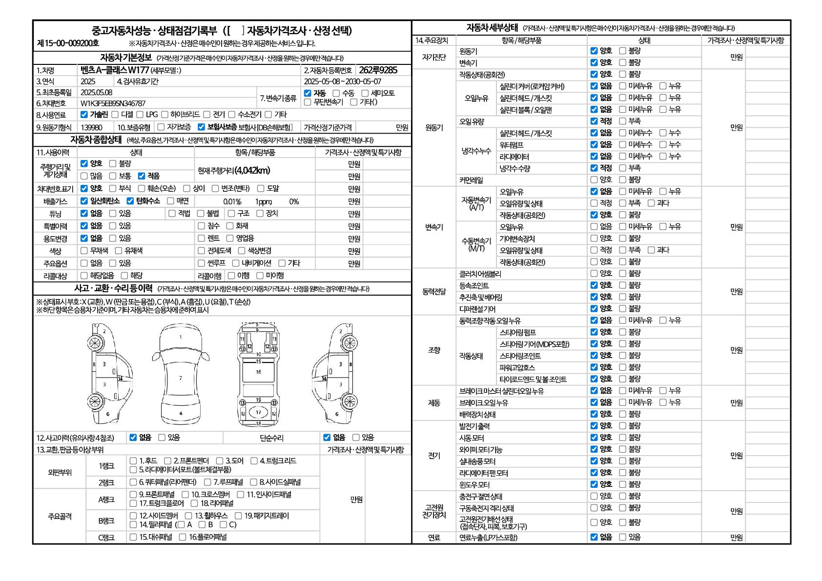 Основная информация и общее состояние / история аварий и ремонтов