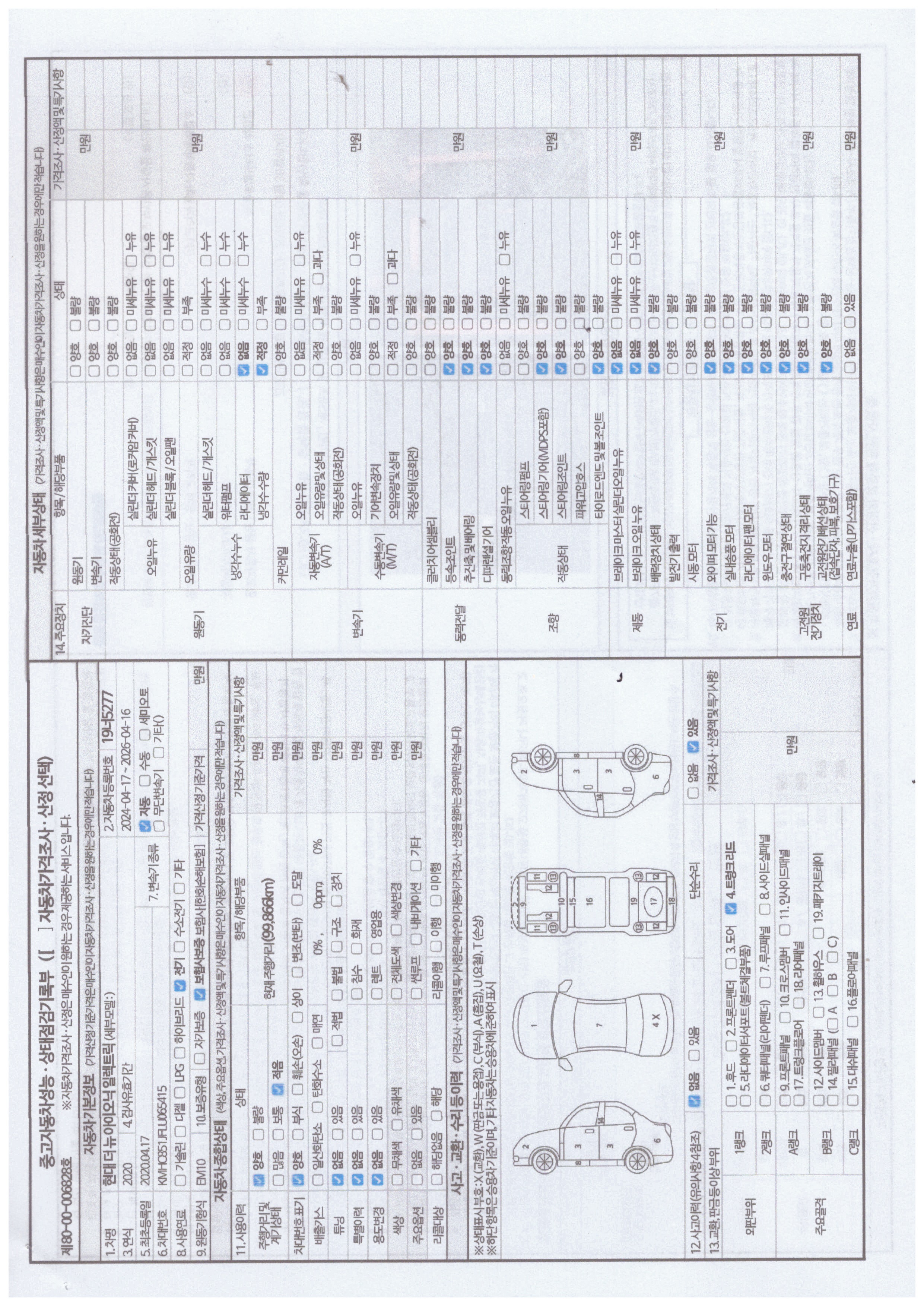 Основная информация и общее состояние / история аварий и ремонтов