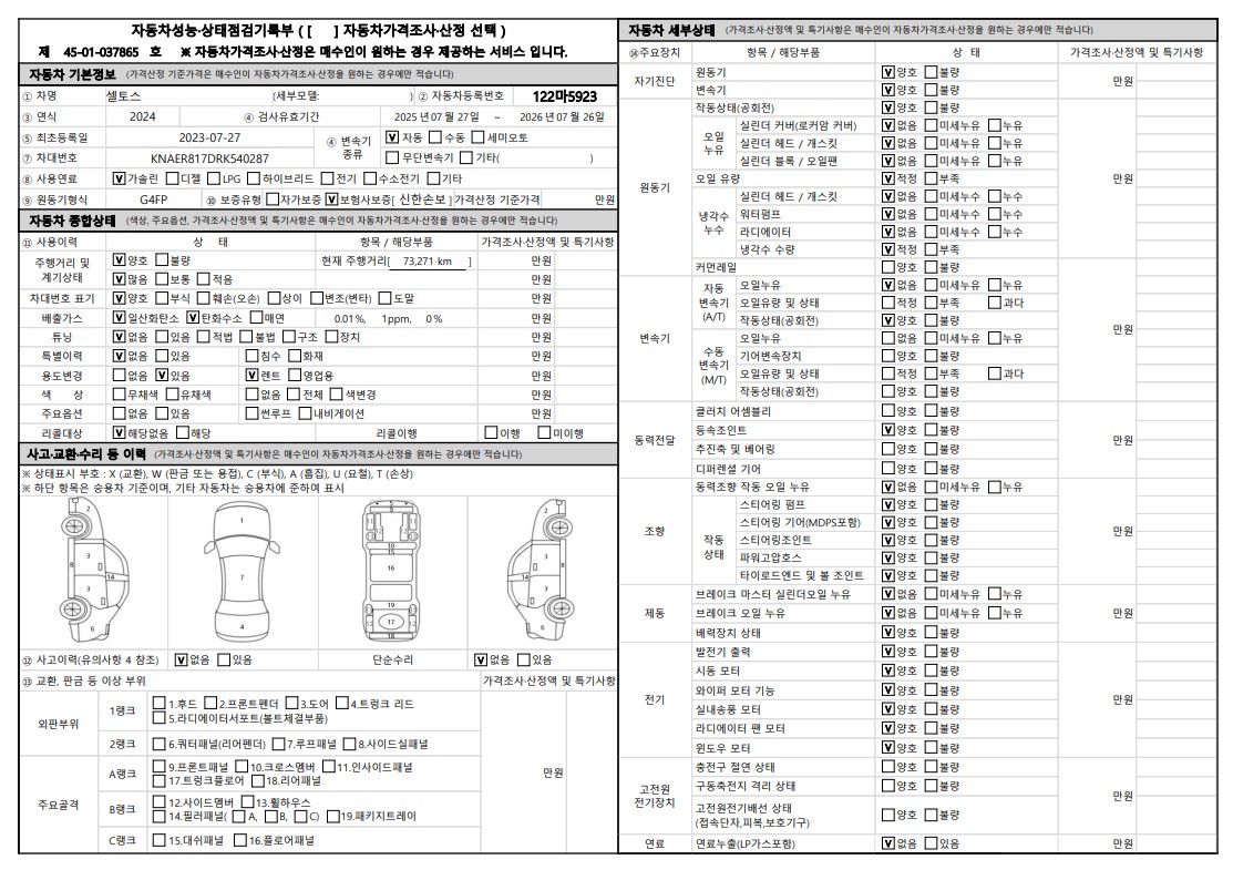 Основная информация и общее состояние / история аварий и ремонтов