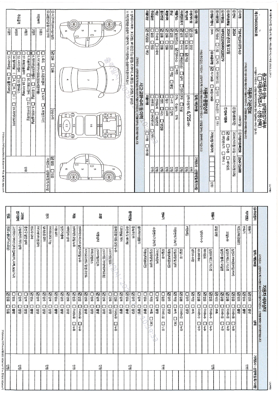 Детальное состояние автомобиля