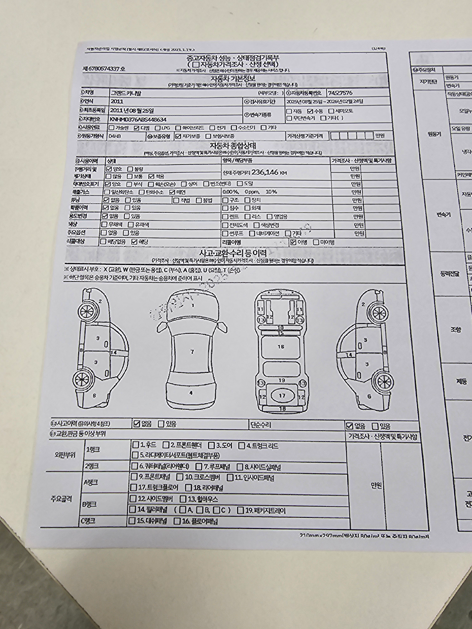 Основная информация и общее состояние / история аварий и ремонтов