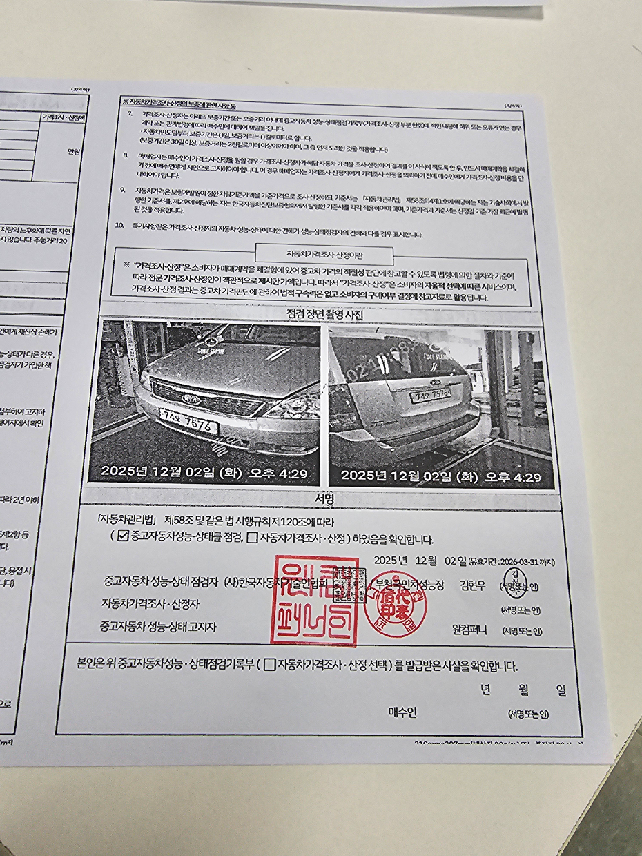 Фотографии, сделанные во время проверки, подписи