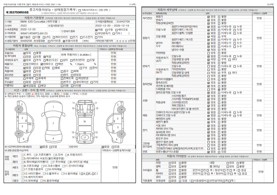 Основная информация и общее состояние / история аварий и ремонтов