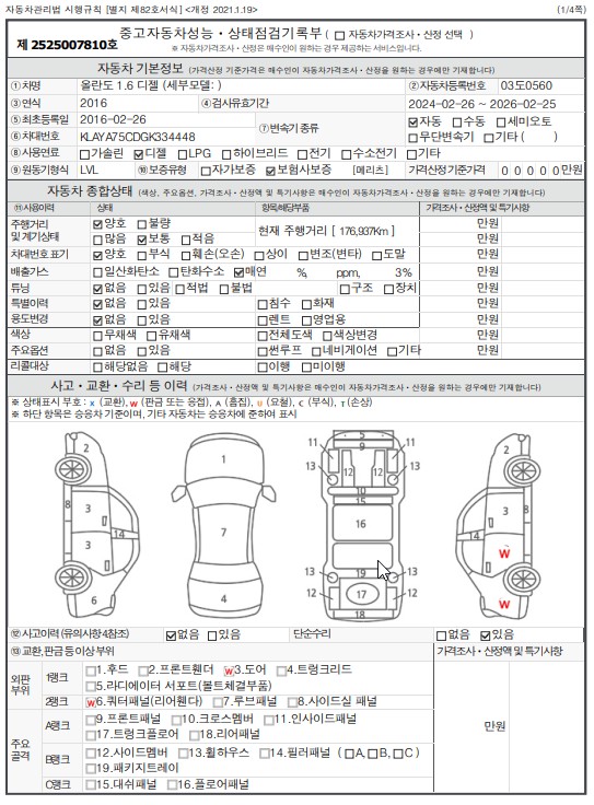 Основная информация и общее состояние / история аварий и ремонтов