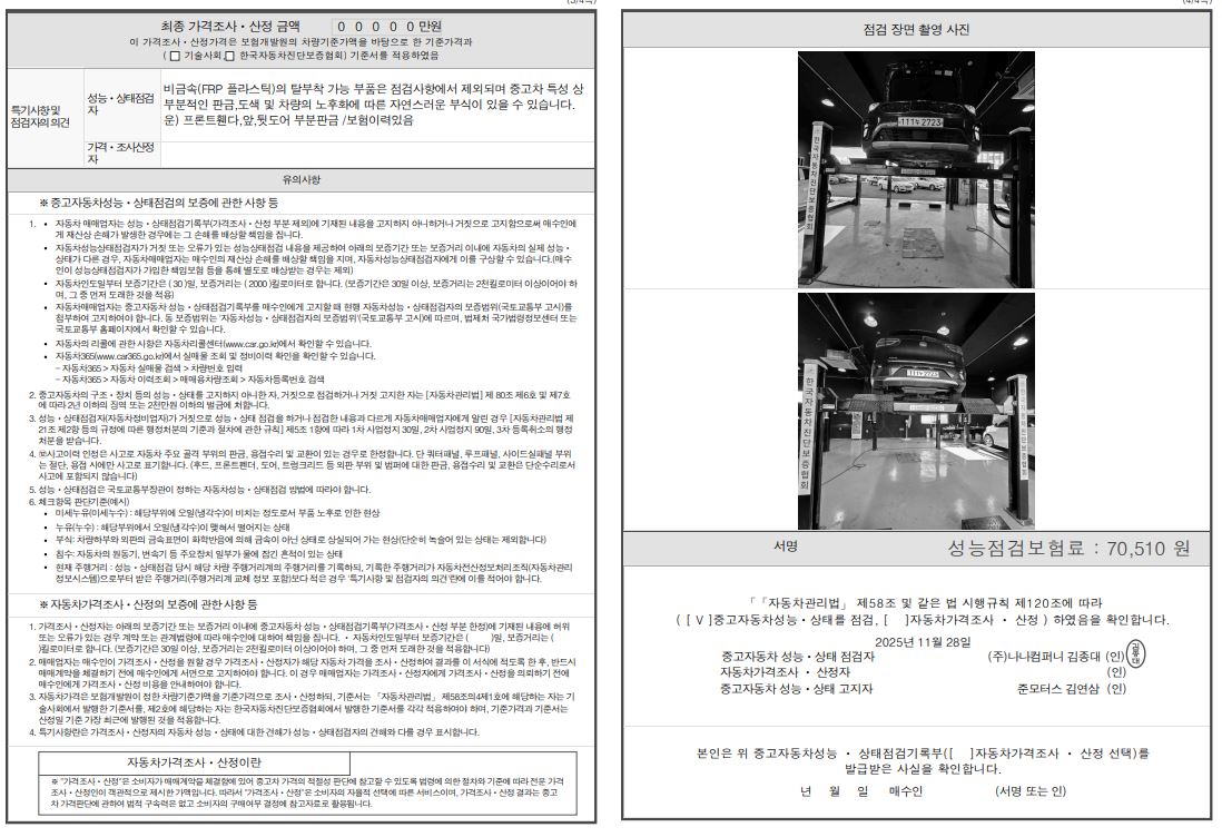 Детальное состояние автомобиля