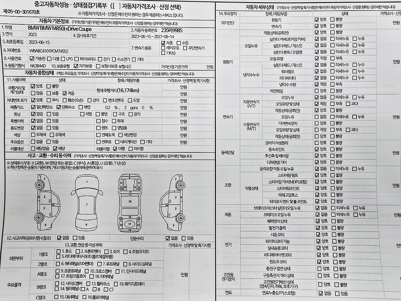 Основная информация и общее состояние / история аварий и ремонтов
