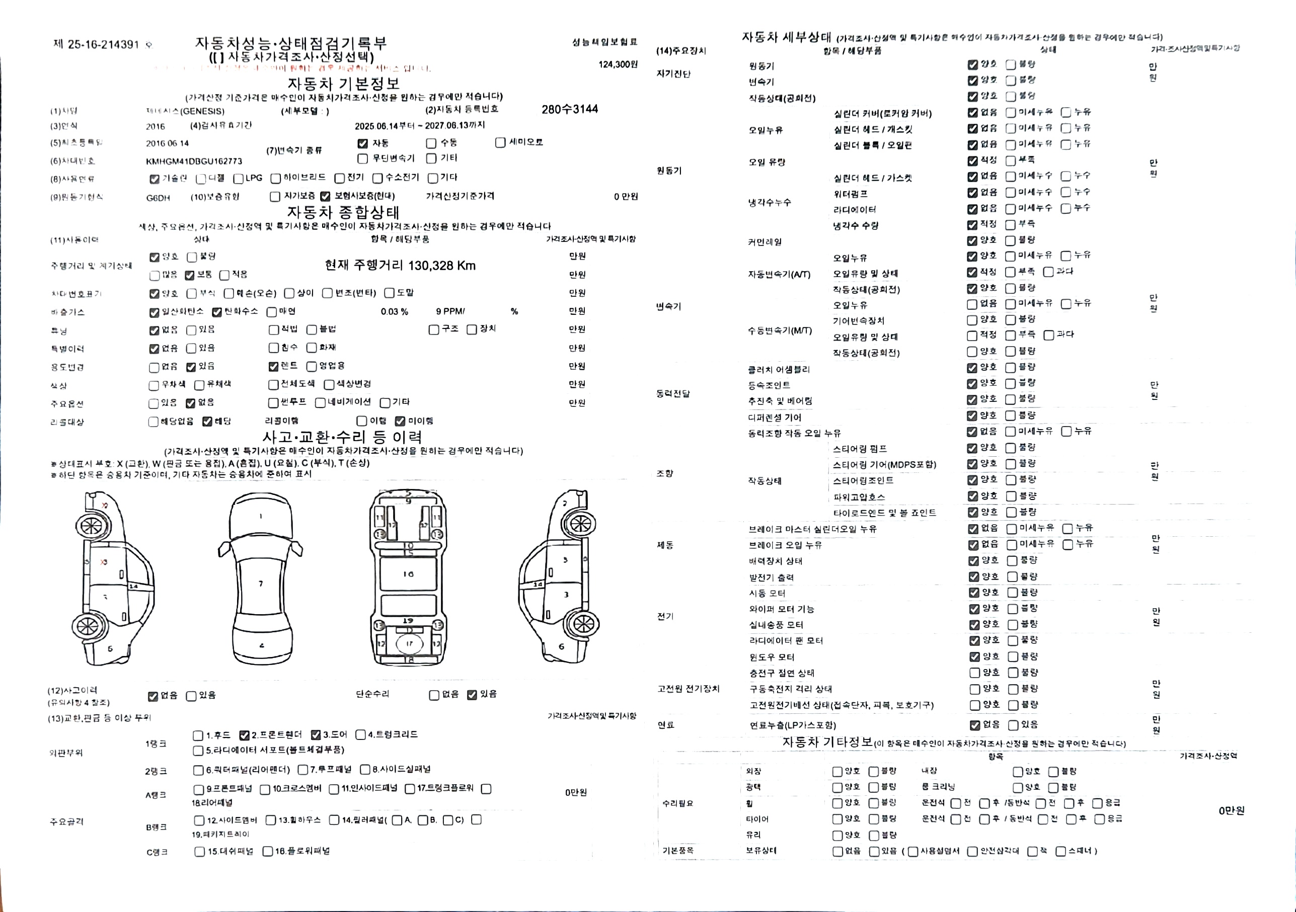Основная информация и общее состояние / история аварий и ремонтов