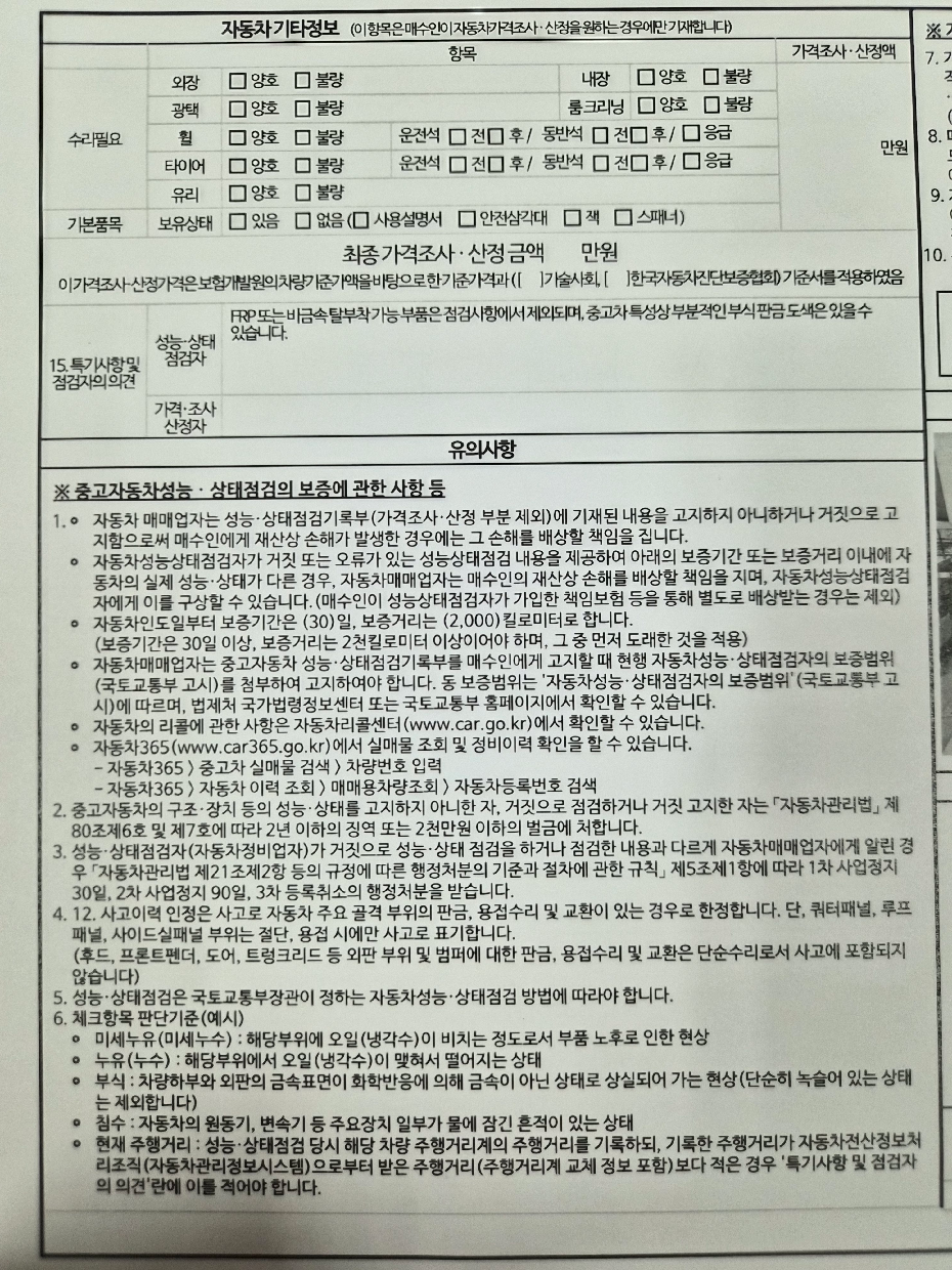 Подробное состояние автомобиля и другая информация