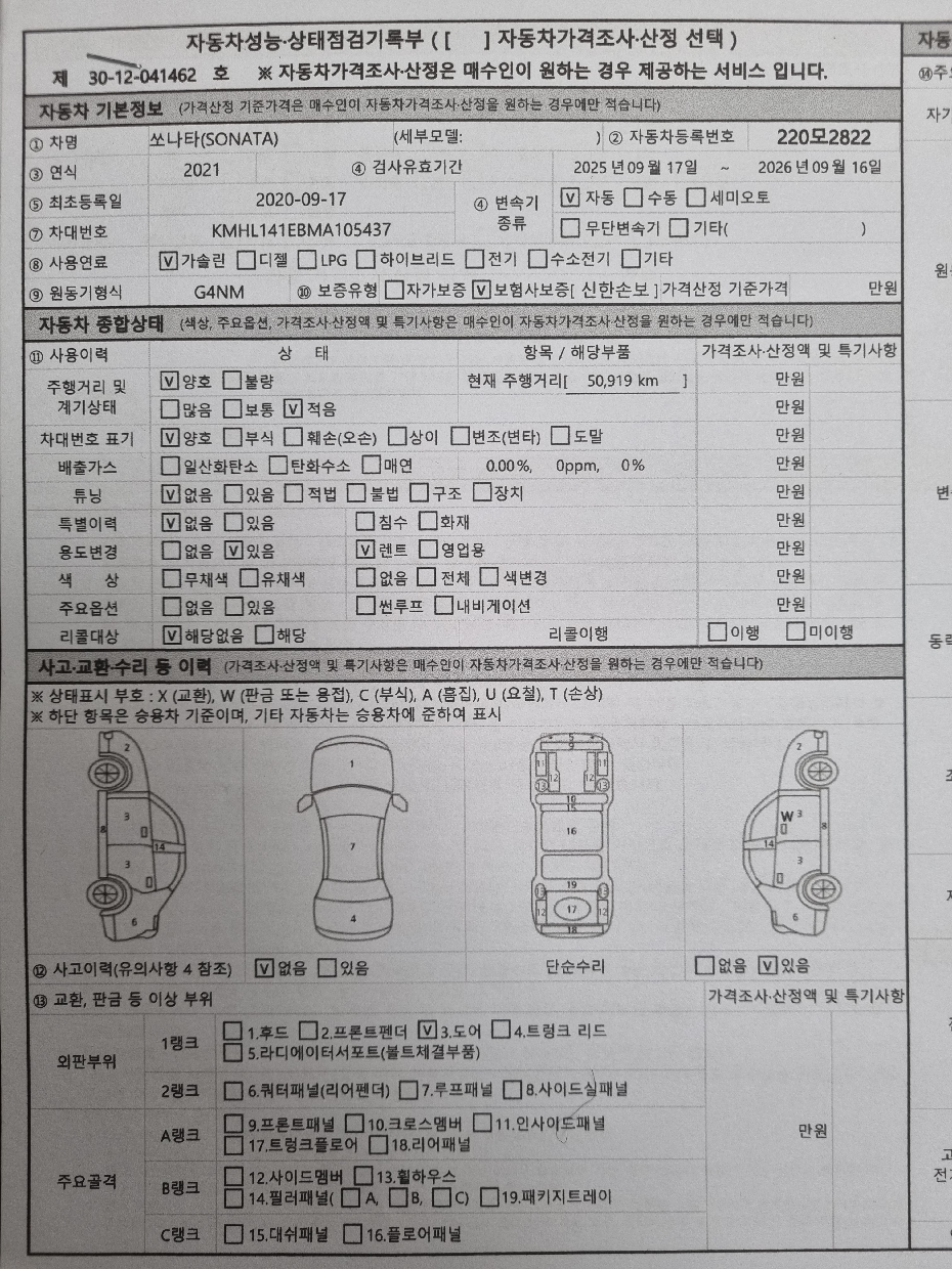 Основная информация и общее состояние / история аварий и ремонтов