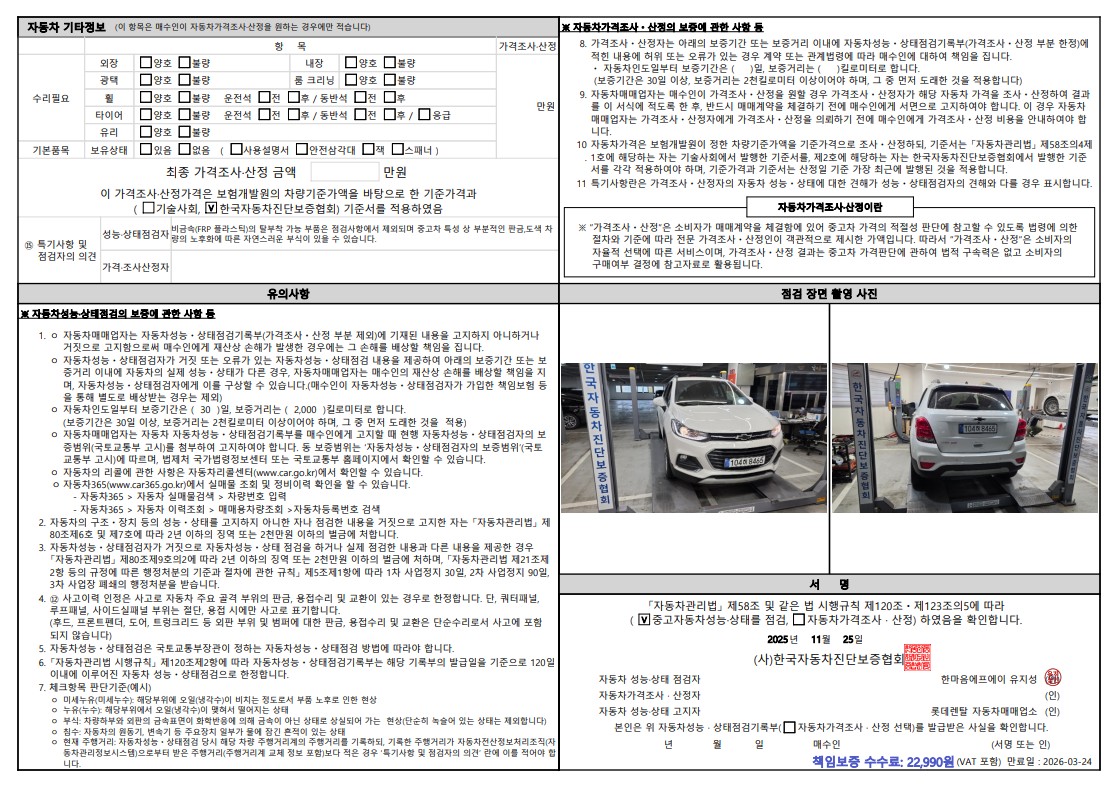 Детальное состояние автомобиля