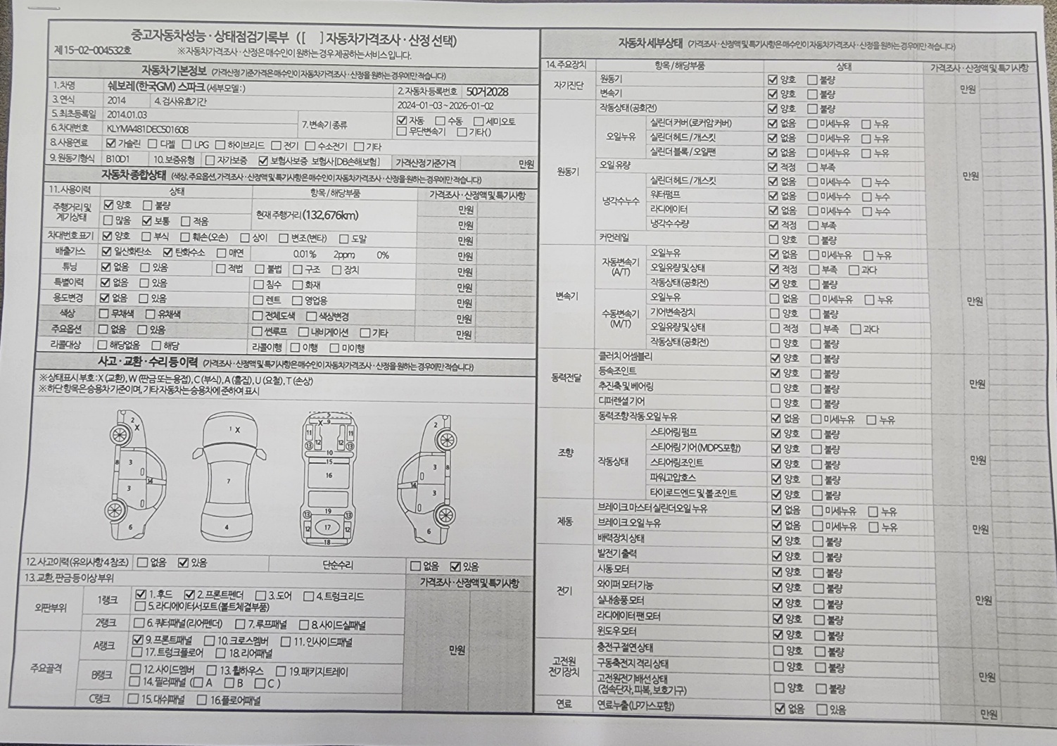 Основная информация и общее состояние / история аварий и ремонтов