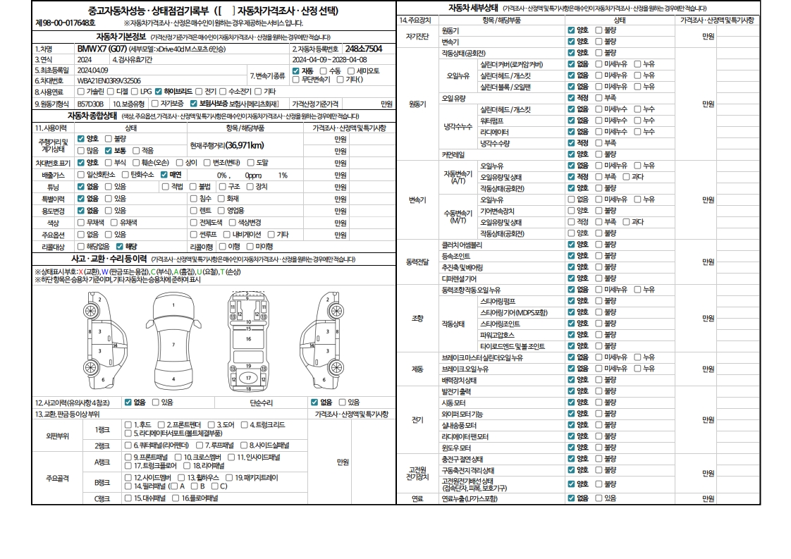 Основная информация и общее состояние / история аварий и ремонтов