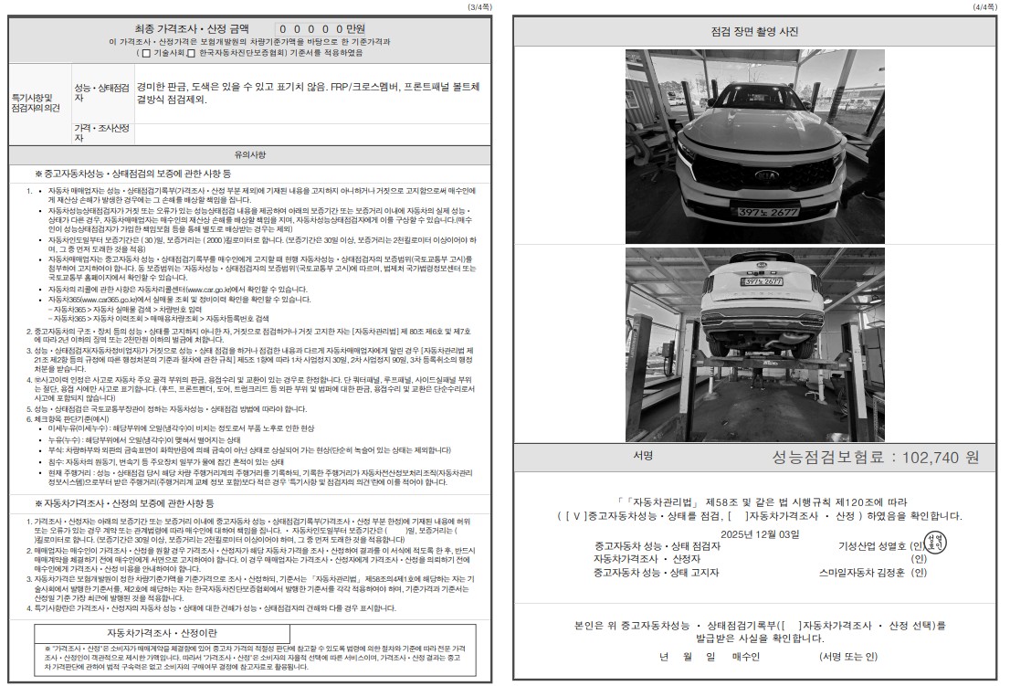 Детальное состояние автомобиля