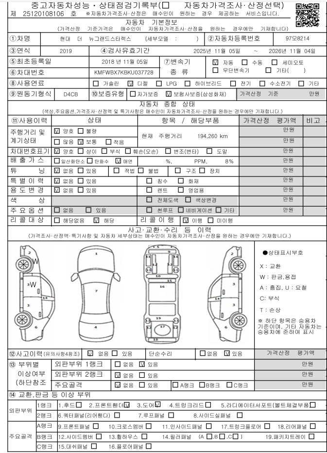 Основная информация и общее состояние / история аварий и ремонтов