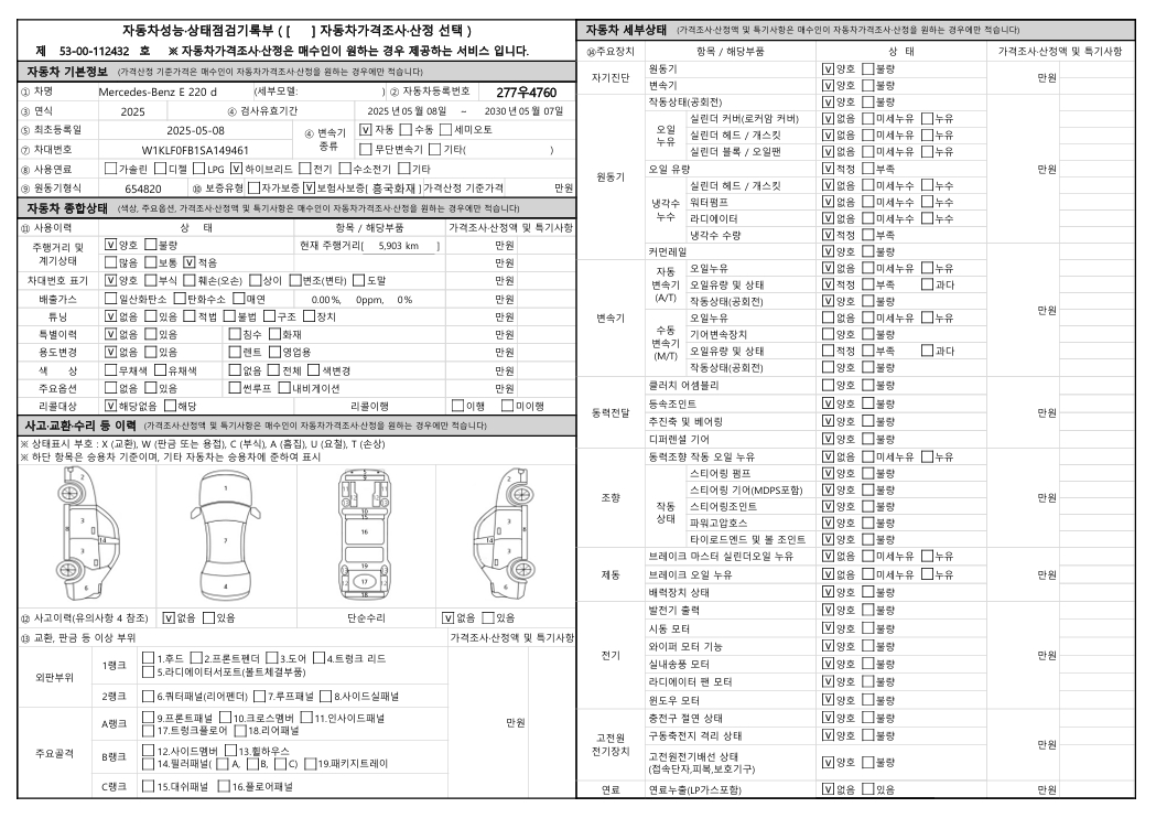 Основная информация и общее состояние / история аварий и ремонтов