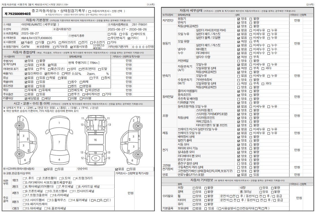 Основная информация и общее состояние / история аварий и ремонтов
