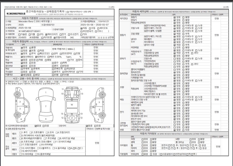 Основная информация и общее состояние / история аварий и ремонтов