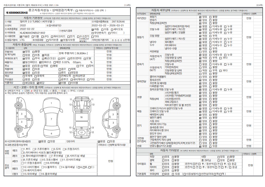 Основная информация и общее состояние / история аварий и ремонтов