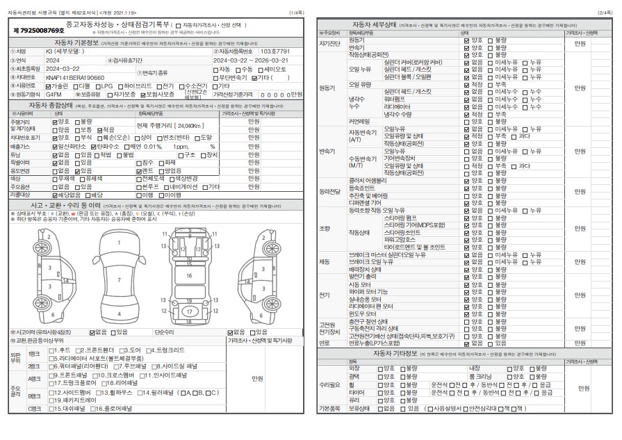 Основная информация и общее состояние / история аварий и ремонтов
