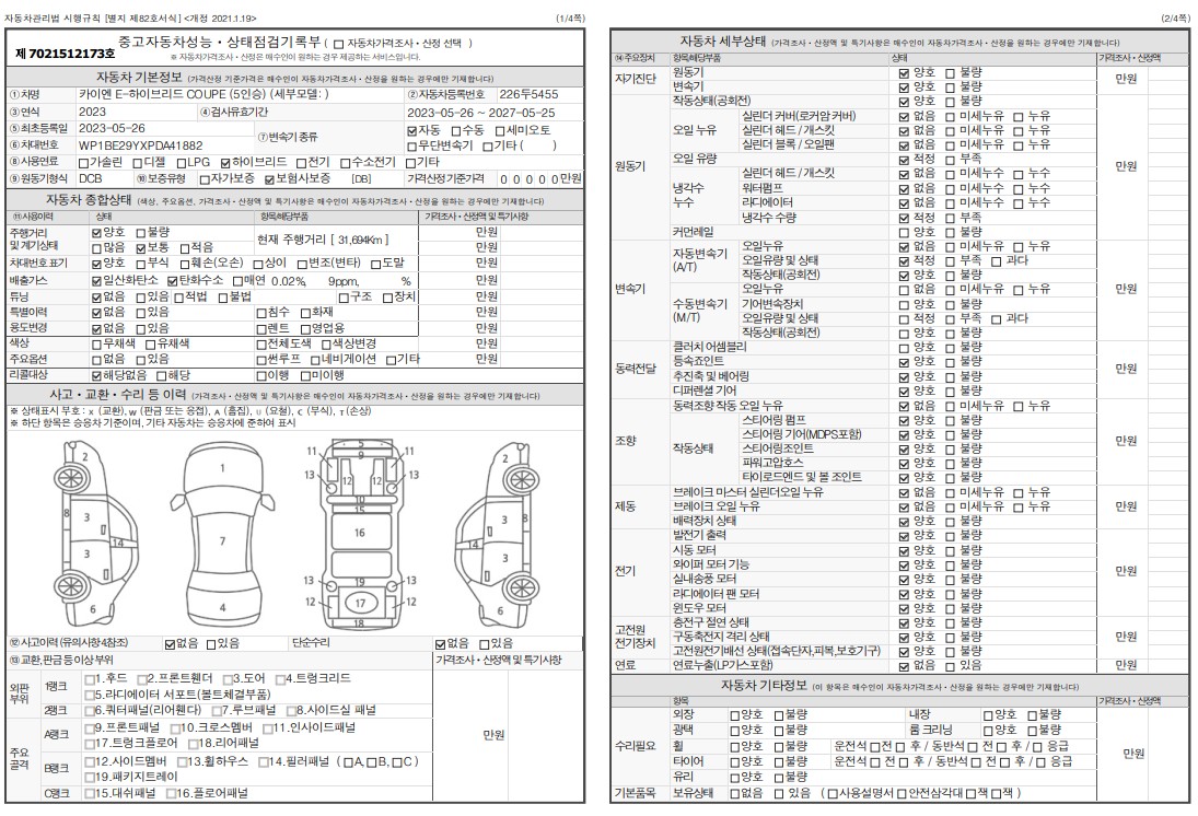 Основная информация и общее состояние / история аварий и ремонтов